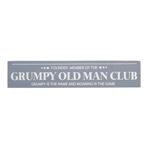 'Grumpy Old Man Club' Standing Block Sign - Langs