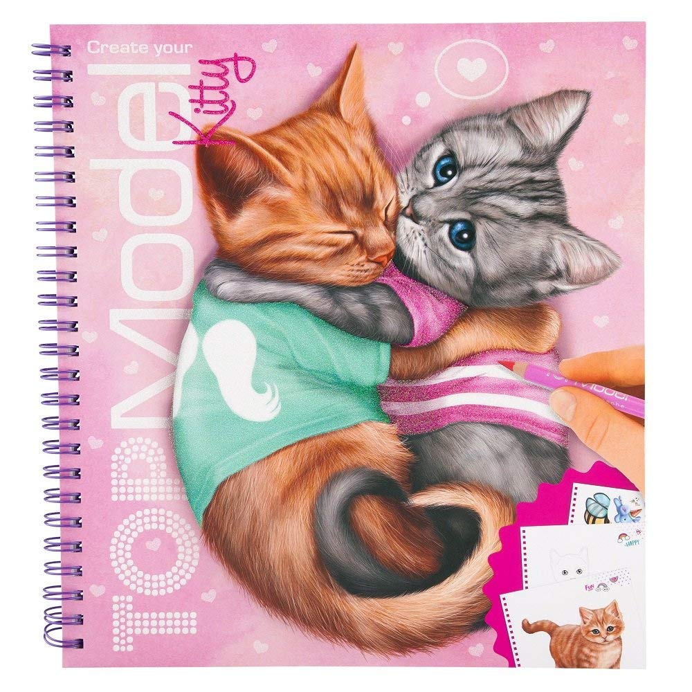 Top Model 046671_A Create Your Kitty Colouring Book 