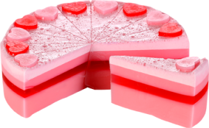 Raspberry Supreme Soap Cake Slice - Bomb Cosmetics