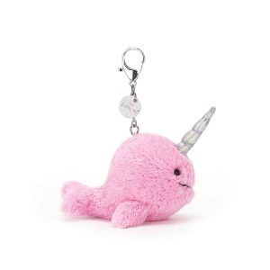 Jellycat Seas The Day Narwhal Fuchsia Bag Charm