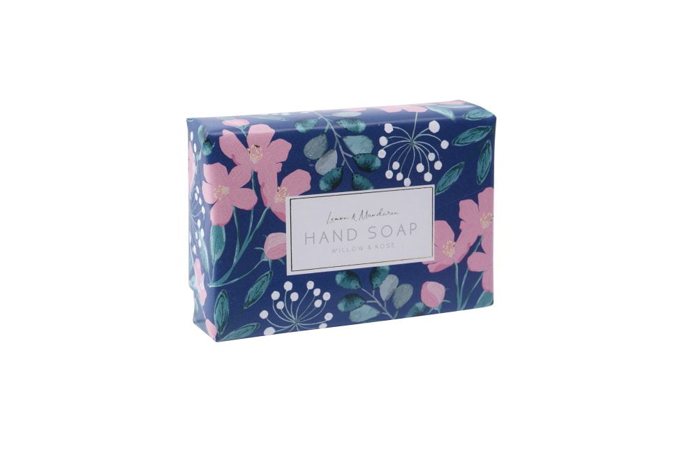 Navy Blue Floral Handmade Soap - Willow and Rose