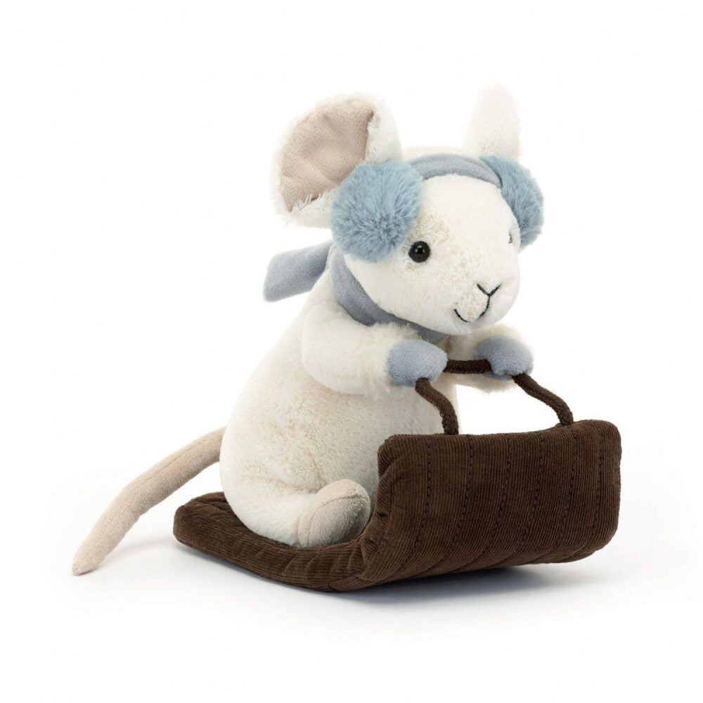 Jellycat Merry Mouse Sleighing - 18x11cm