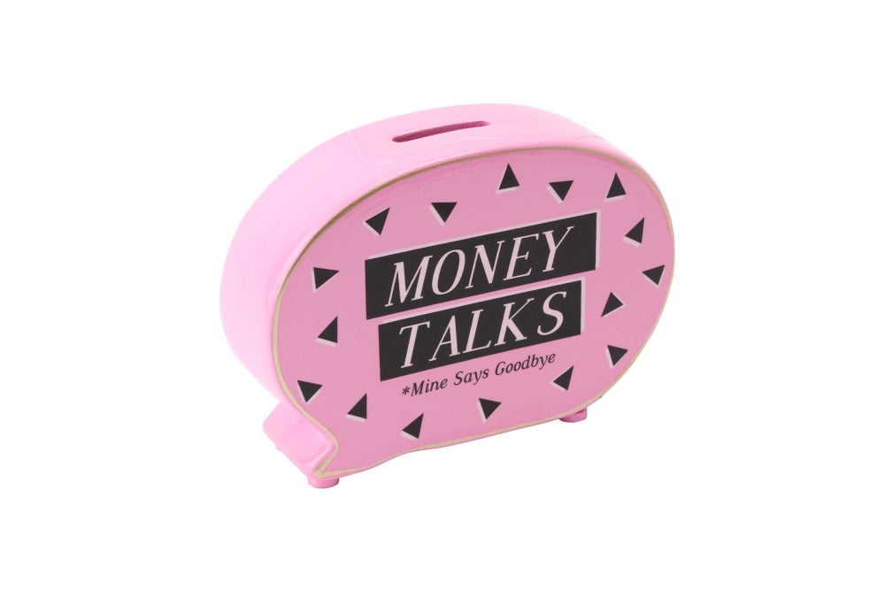 'Money Talks' Ceramic Speech Bubble Shaped Money Bank - Sweet Tooth - CGB Giftware