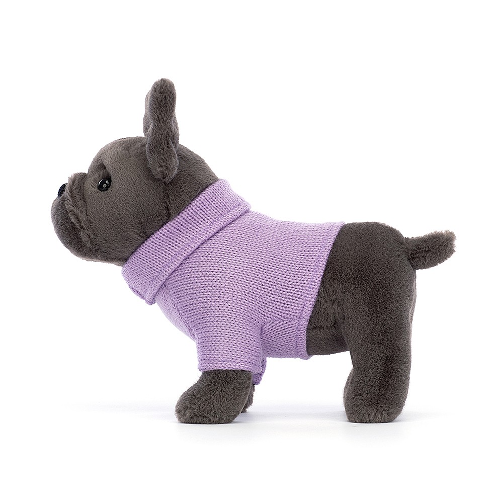 Jellycat Sweater French Bulldog Purple - 17x19cm