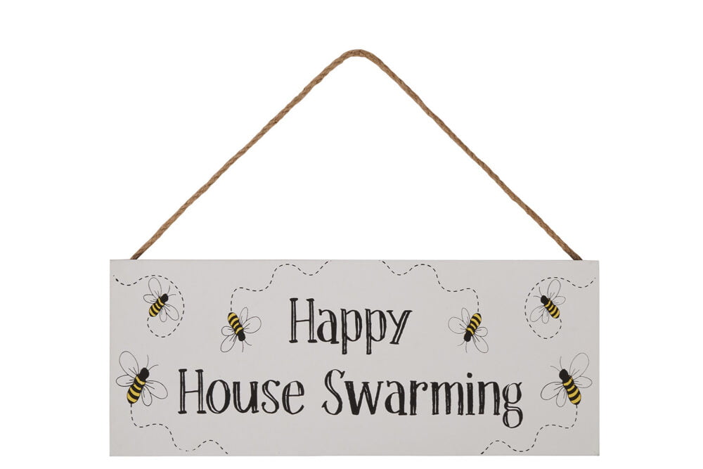 ‘Happy House Swarming’ Bee House Warming Hanging Plaque Decoration