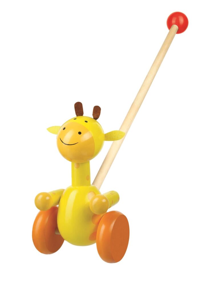 Giraffe Push Along Wooden Toy - Orange Tree Toys