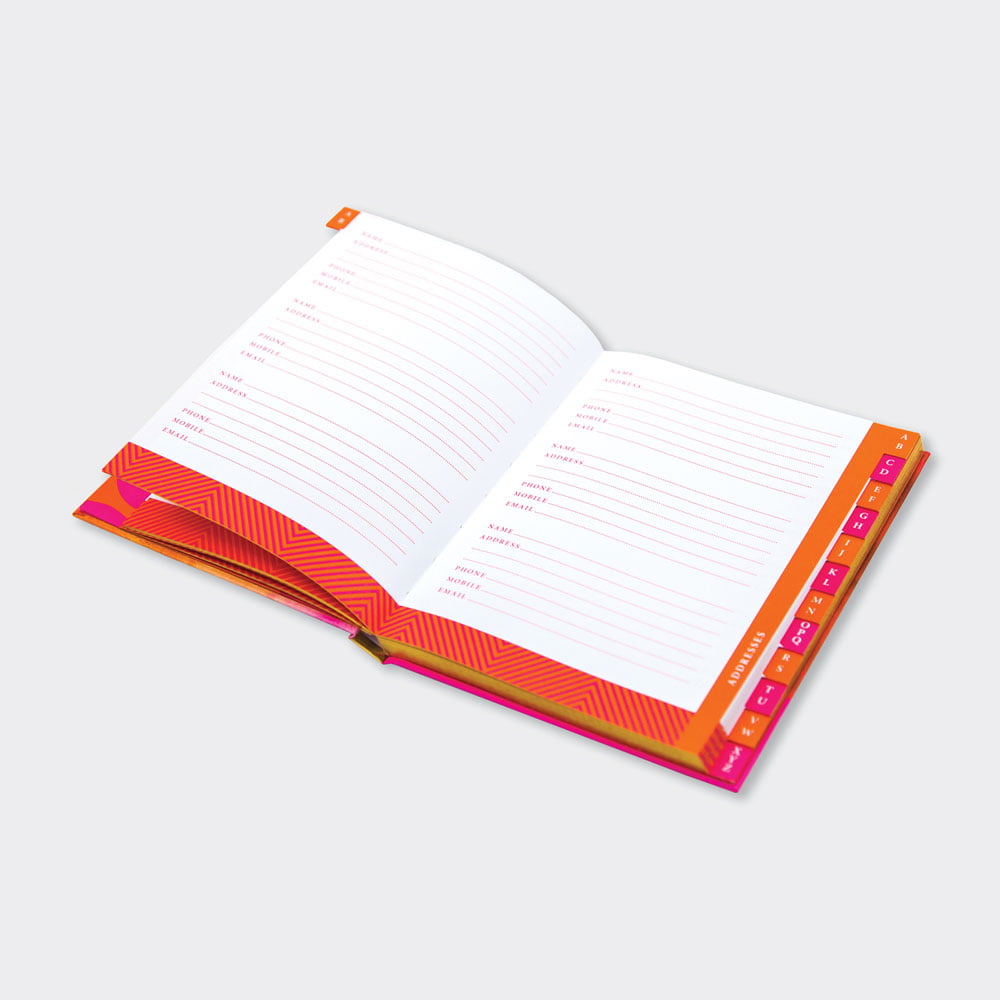 Pink Flame Address Book - Rachel Ellen Designs