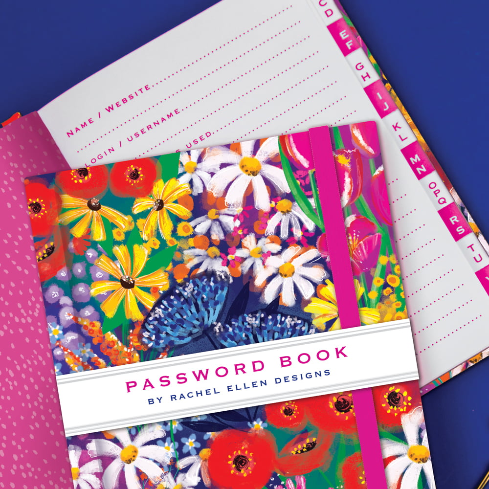 Full Bloom Floral Password Book - Rachel Ellen Designs