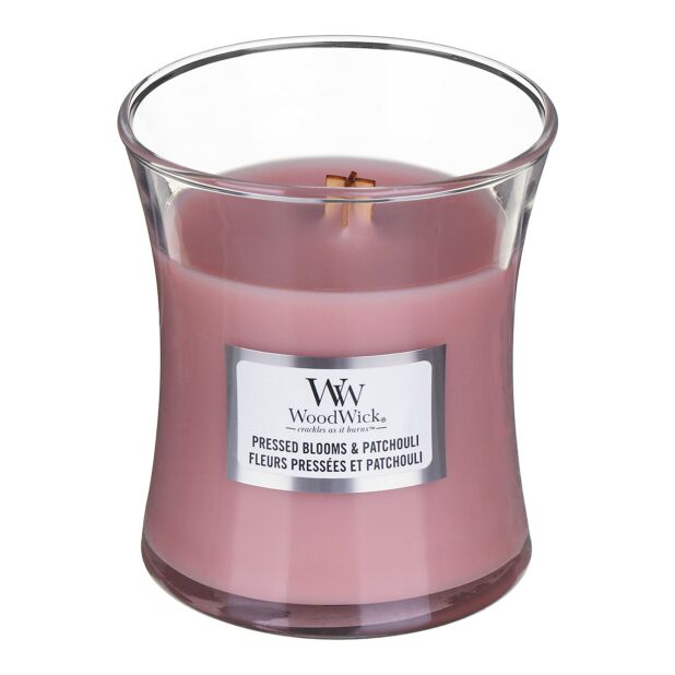 WoodWick Pressed Blooms and Patchouli Mini Hourglass Candle