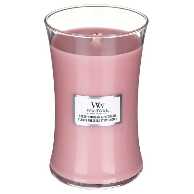 WoodWick Pressed Blooms and Patchouli Large Hourglass Candle