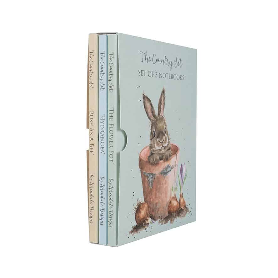 ‘The Country Set’ Country Animal Set of 3 Notebooks - Wrendale Designs