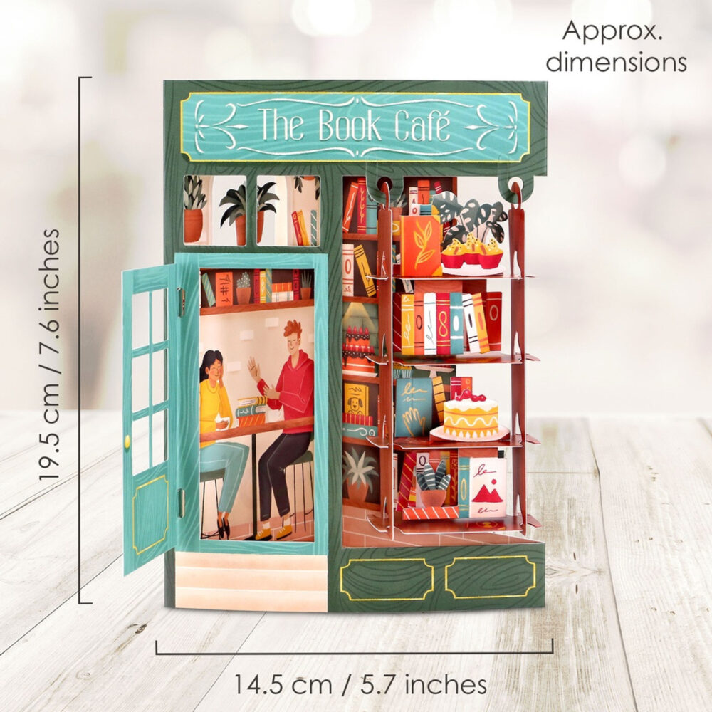 Santoro The Book Cafe 3D Pop-Up Swing Card - Greetings and Birthday Card